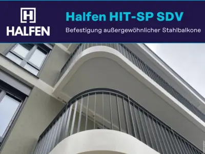 Außergewöhnliche Stahlbalkone befestigt mit HIT-SP SDV