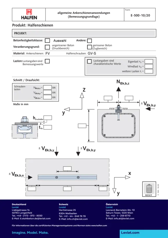 Halfenschienen HTA-CE
