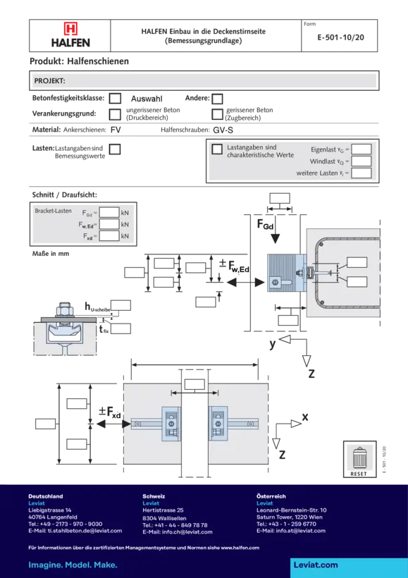 Halfenschienen HTA-CE