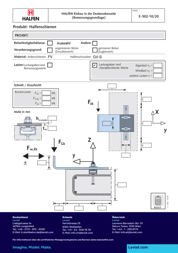 Halfenschienen HTA-CE