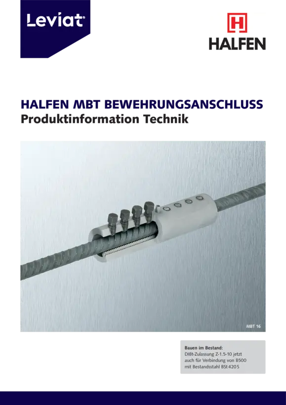 Halfen MBT Bewehrungsanschluss