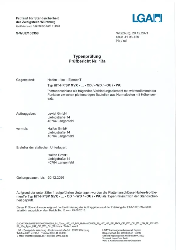 Halfen HIT-HP/SP MVX...OD/OU