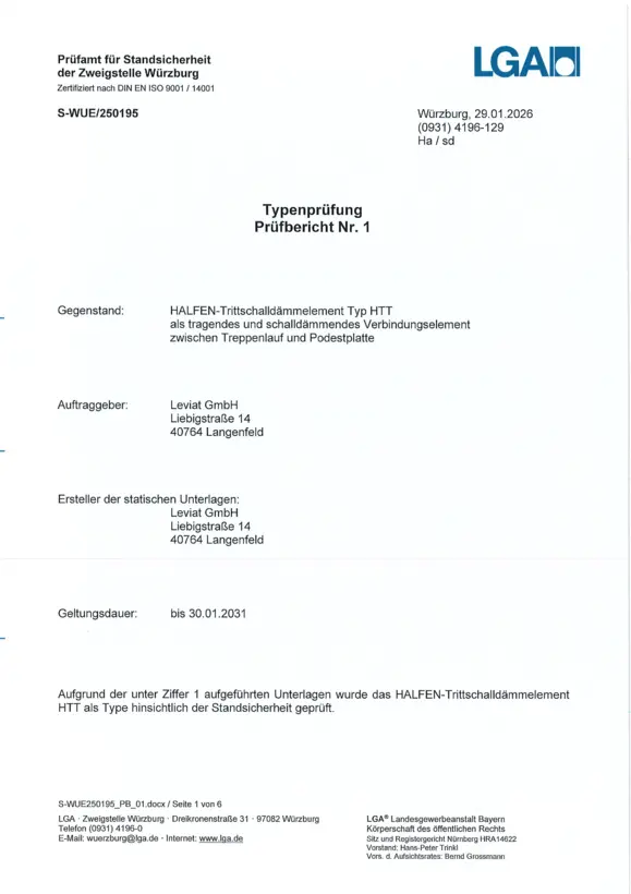 Halfen Trittschalldämmelement HTT