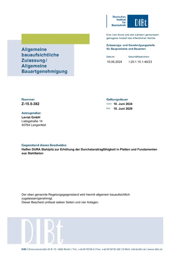 ABZ/ABG - Halfen DURA Stahlpilz