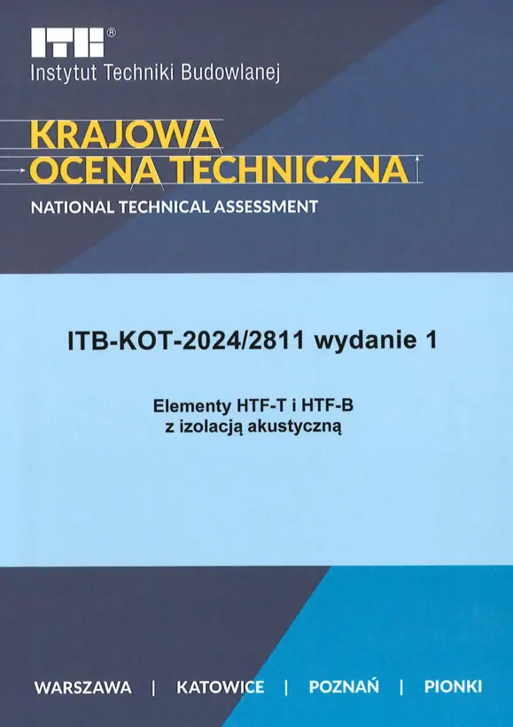 Elementy HTF-T i HTF-B z izolacją akustyczną 