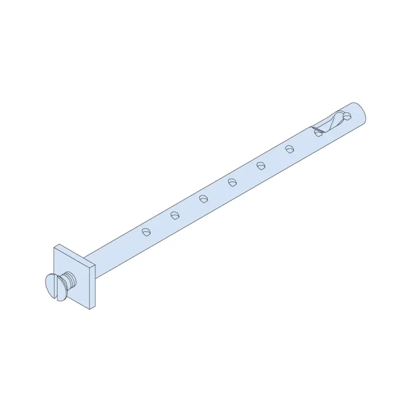 Design 8: Attache vissée avec taraudage et vis à tête conique (seul. UMA 10) + 2 rondelles EPDM
