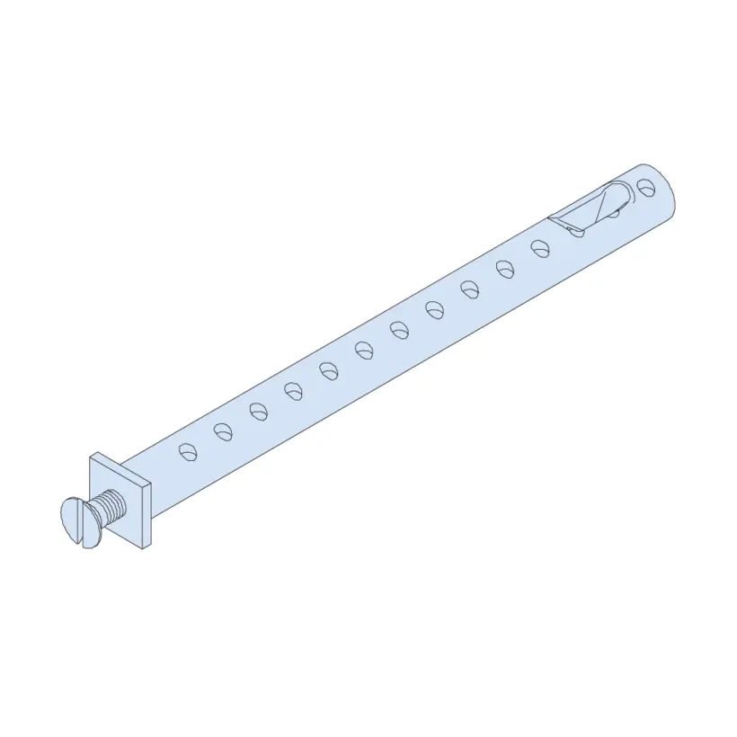 Design 8: Attache vissée avec taraudage et vis à tête conique (dès UMA 16) + 2 rondelles EPDM